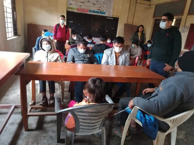 दृष्टि बिहिन अपाङ्गता भएका व्यक्तिहरुको निम्ति चेस खेलकुद तालिम