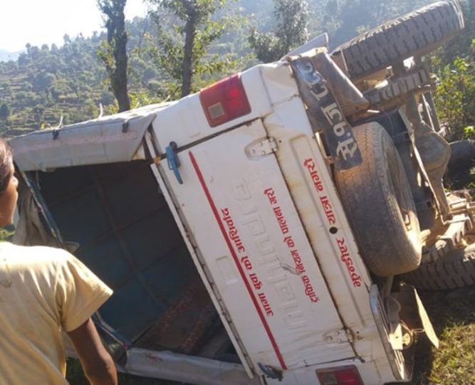 बैतडीमा जिप दुर्घटना, पाँच जना घाइते