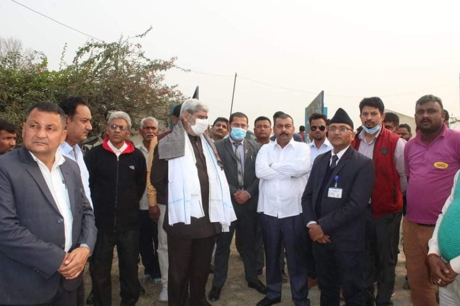 मन्त्री त्रिपाठीद्वारा कुशाहवा स्वास्थ्य चाैकी निरीक्षण