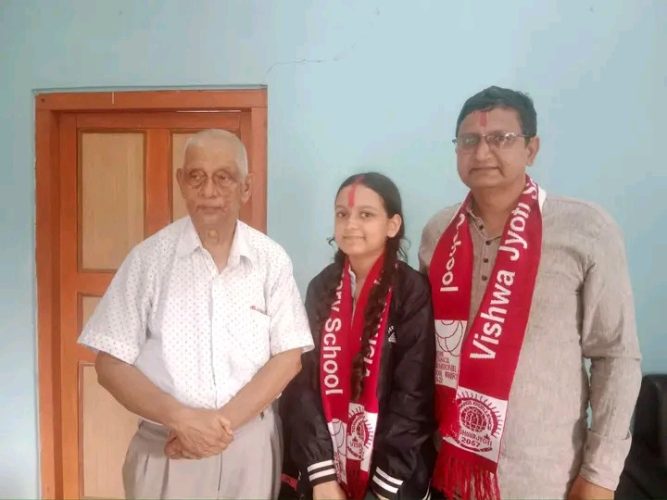 विश्वज्योतिकी  छात्रा कृतिका एसइइ परिक्षामा जिल्ला प्रथम