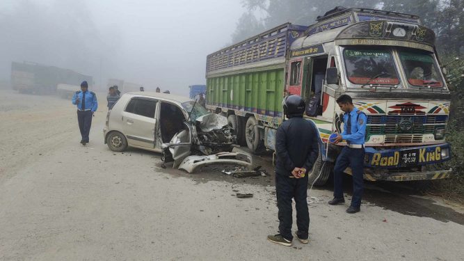नवलपुरमा फेरि अर्को सवारी दुर्घटना ,एकजनाको मृत्यु