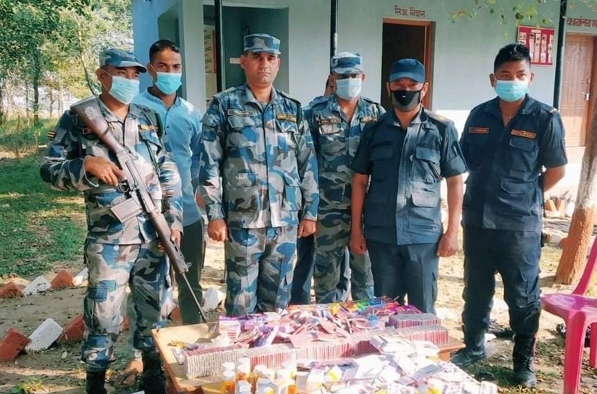 वि. ओ. पी. भिल्मी (कपिलवस्तु )द्वारा पटका र अबैध औषधी नष्ट