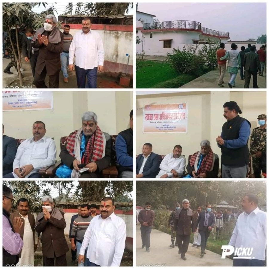 पूर्व मंत्री मिश्रको गृह जिल्ला कपिलवस्तुमा स्वास्थ्य मंत्री त्रिपाठीको भव्य स्वागत