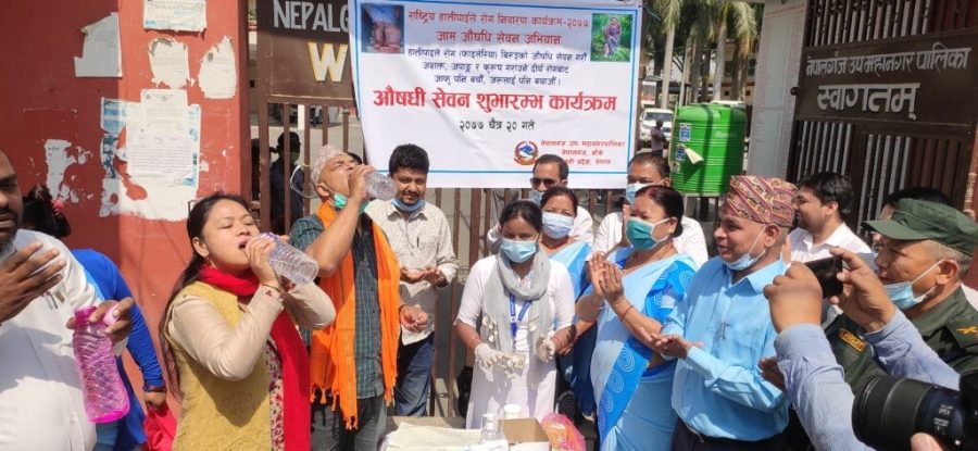 हात्तिपाइले रोग विरुद्धको औषधी सेवन अभियान सुरु