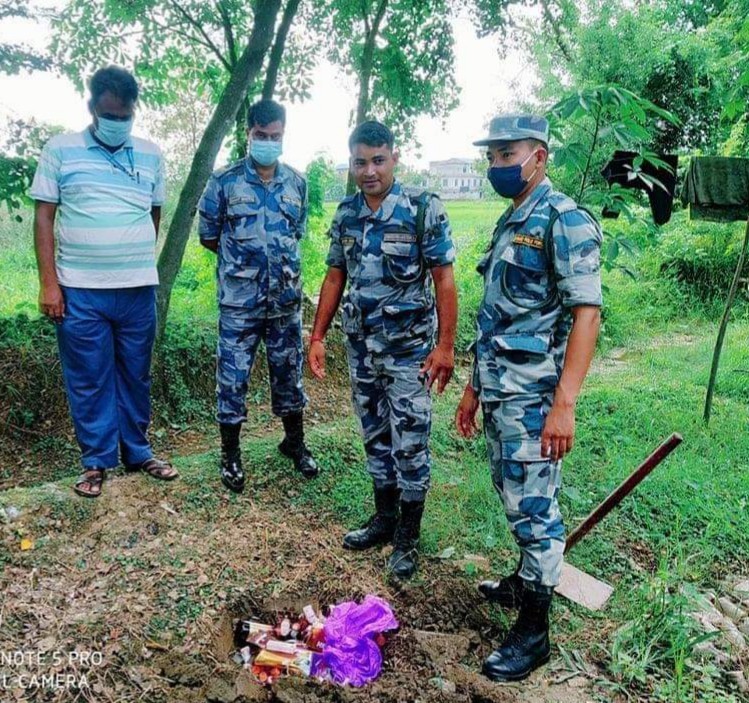 सशस्त्र प्रहरी बल कृष्णनगरद्वारा औषधी नष्ट