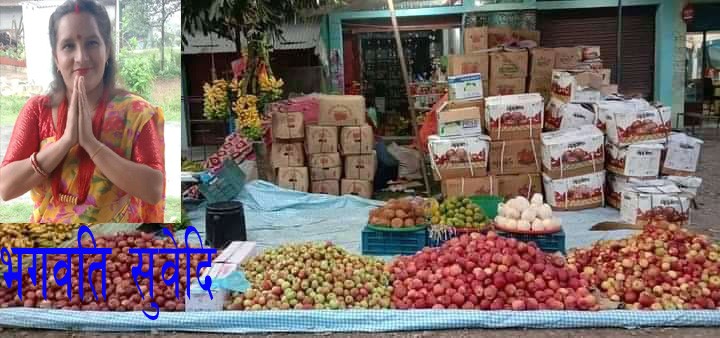 गुणस्तरिय नेपाली स्याउ नेपालमै बिक्रि गर्न पाइयोस् ः फलफुल ब्यपारी भगबती